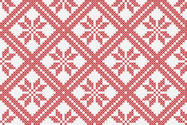 Motif brodé national traditionnel — Image vectorielle