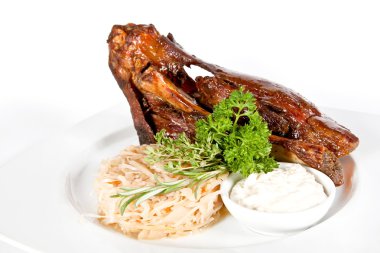 domuz diz ile haşlanmış lahana