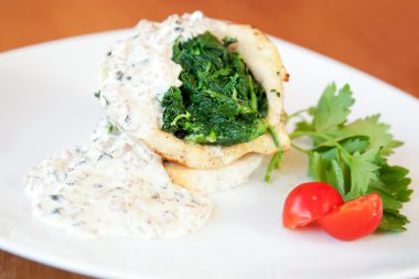 ıspanak ile dolması kalamar