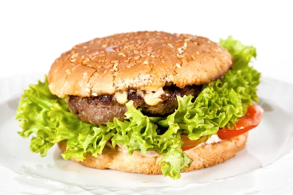Burger with beef Royalty Free Stock Photos