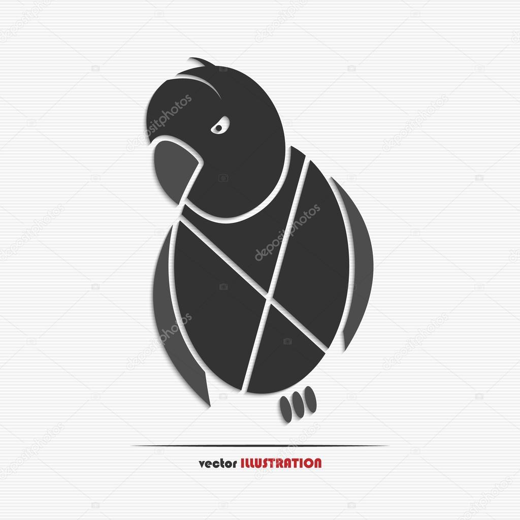 Abstract parrot web icon