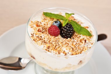 Böğürtlenli dondurma.