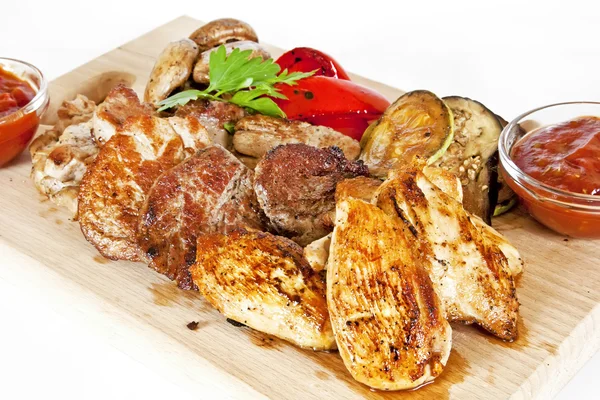 Grilled assorted plate — Stock Photo, Image