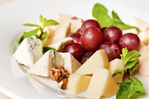 Assorted cheese plate — Stock Photo, Image