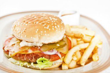 hamburger met rundvlees