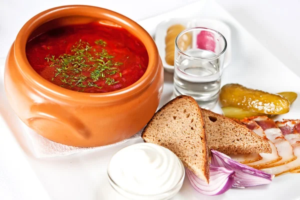 Ukrainian borsch — Stock Image Ukrainian borsch Royalty Free Stock Photos
