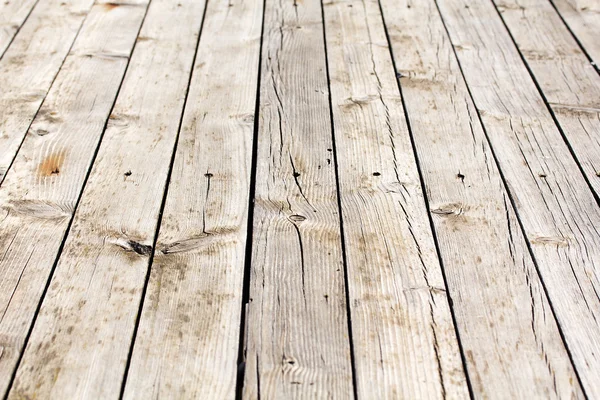 Ancien plancher en bois altéré — Photo