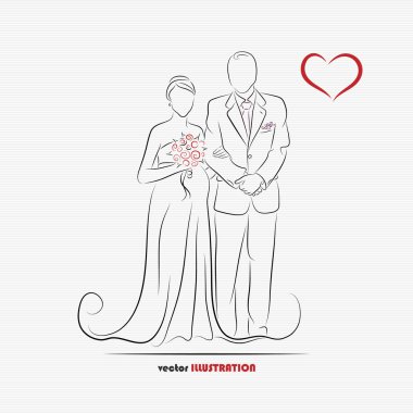hamile gelin ve damat onu silüeti