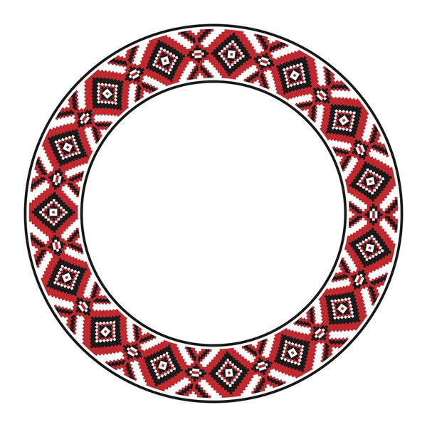 Traditional Slavic round embroidery — Stock Vector