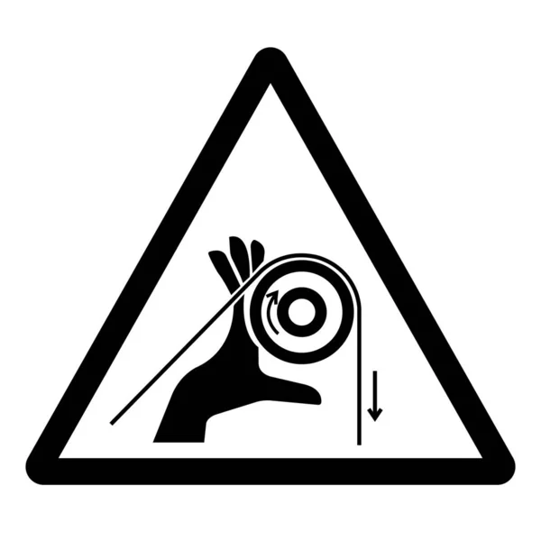 Signe Symbole Rouleaux Enchevêtrement Main Illustration Vectorielle Isolement Sur Étiquette — Image vectorielle