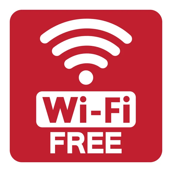 Gratis Wifi Symbool Teken Vector Illustratie Isoleren Witte Achtergrond Label — Stockvector