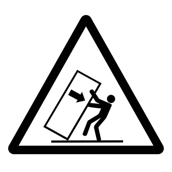 Body Crush Tip Hazard Symbol Sign Vector Illustration Isolate White — 스톡 벡터