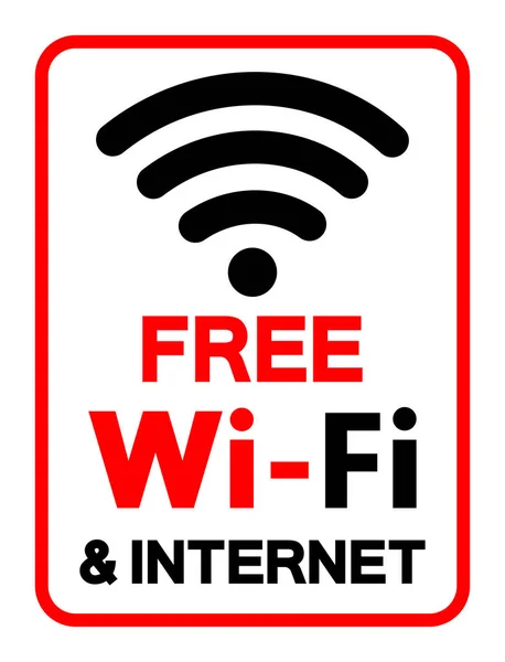 Free Wifi Internet Symbol Sign Vektor Illustration Isoliert Auf Weißem — Stockvektor