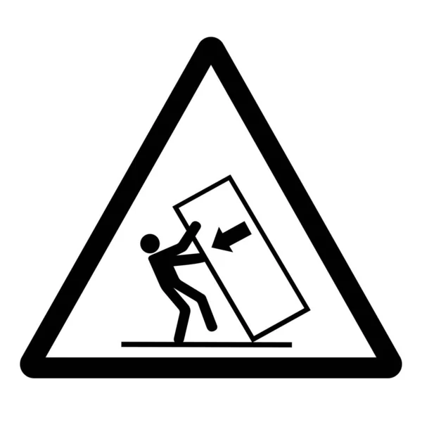 Body Crush Tip Hazard Symbol Sign Διανυσματική Απεικόνιση Απομονώστε Την — Διανυσματικό Αρχείο