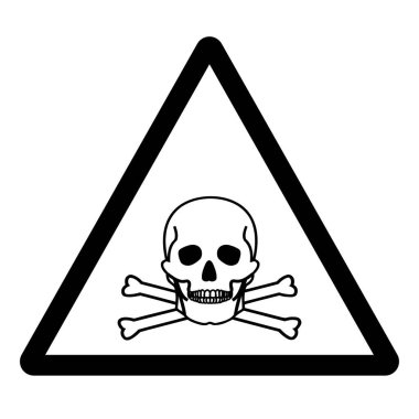 Toksik madde sembol işareti, vektör illüstrasyon, beyaz arka plan etiketi üzerinde izole . Eps10 