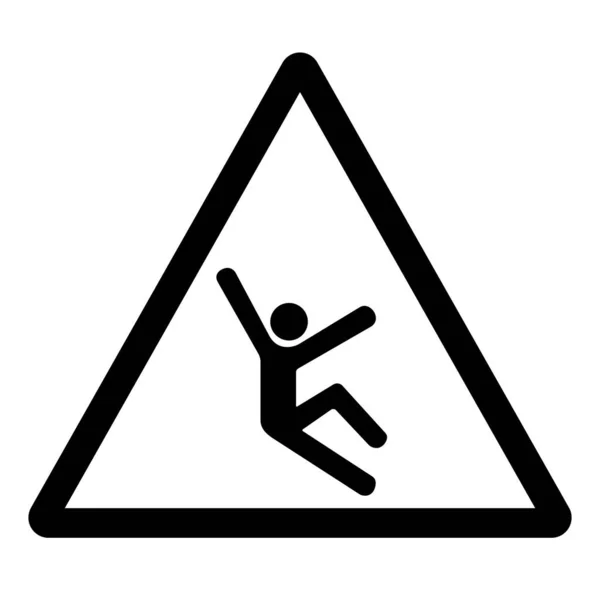Klettern Gefahrenzeichen Vektorabbildung Isolieren Auf Weißem Hintergrund Etikett Eps10 — Stockvektor