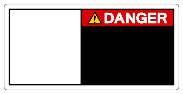 Signe Symbole Blanc Danger Arrière Plan Illustration Vectorielle Isolement Sur — Image vectorielle