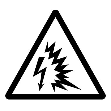 Arc Flash Symbol Sign, Vektör Çizimi, Beyaz Arka Plan Etiketinde Yalıtma. Eps10 