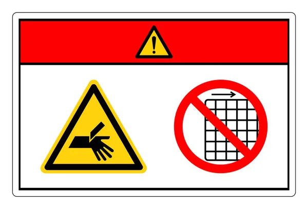 Danger Couper Main Retirez Pas Signe Symbole Garde Illustration Vectorielle — Image vectorielle