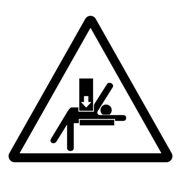 Body Crush Force Von Oben Symbol Zeichen Vektor Illustration Isoliert — Stockvektor