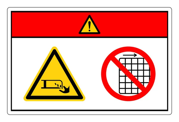 Danger Coupe Doigt Danger Retirez Pas Signe Symbole Garde Illustration — Image vectorielle