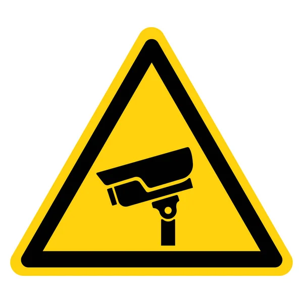 Cctvセキュリティカメラのシンボルサイン ベクトルイラスト 白の背景ラベルに隔離Eps10 — ストックベクタ