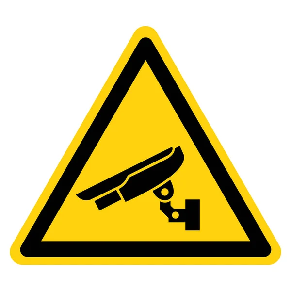Cctv Überwachungskamera Symbol Zeichen Vektor Illustration Isoliert Auf Weißem Hintergrundetikett — Stockvektor