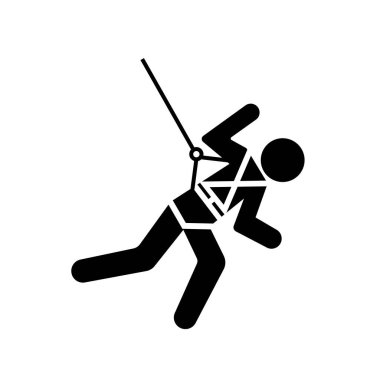 Vücut Koşumu ve Yaşam Kaynağı, Siyah Simge, Vektör İllüstrasyonu, Beyaz Arkaplan Etiketi İzole Edilmesi Gerektiriyor. EPS10 