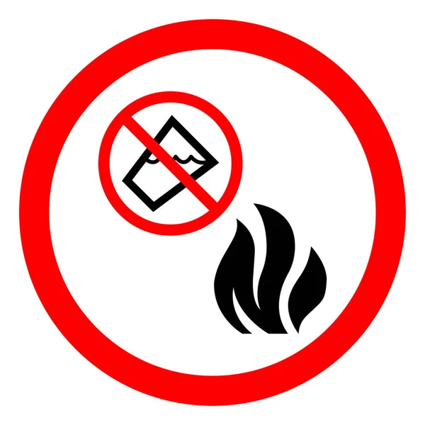 Dont Extinguish Water Symbol Sign Vector Illustration Isolate White Background — 스톡 벡터