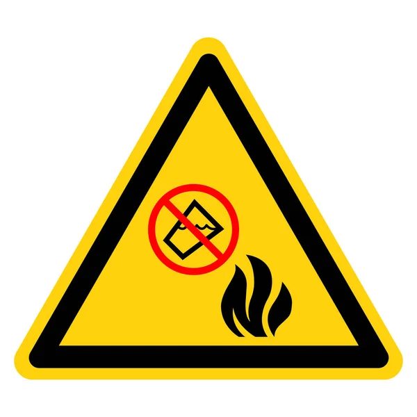 Advertencia Apague Con Signo Del Símbolo Del Agua Ilustración Del — Vector de stock