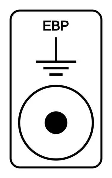 Символический Знак Ebp Векторная Иллюстрация Изолированный Белом Фоне Этикетка Eps10 — стоковый вектор