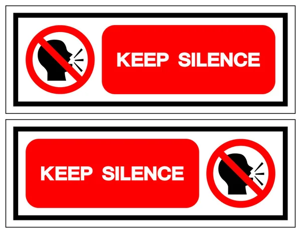 Mantenga Signo Símbolo Silencio Ilustración Vectores Aísle Etiqueta Fondo Blanco — Archivo Imágenes Vectoriales