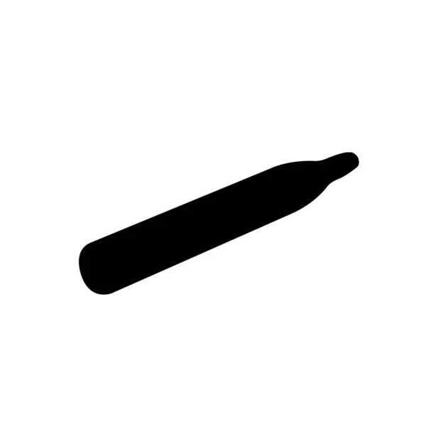 Icône Noire Gaz Non Inflammable Illustration Vectorielle Isolation Sur Étiquette — Image vectorielle
