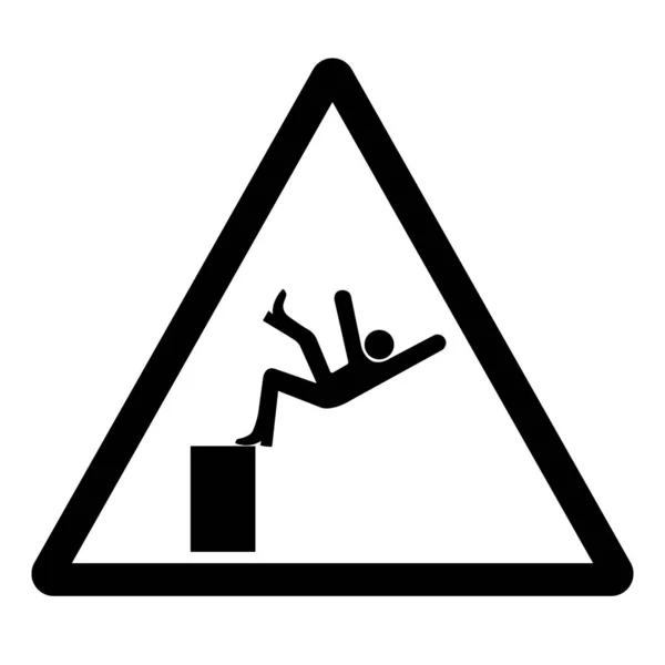 Символический Знак Опасность Падения Векторная Иллюстрация Изоляция Белом Фоне S10 — стоковый вектор