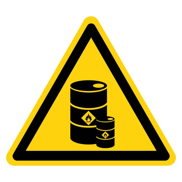 可燃存储区符号符号 矢量图解 白色背景标签隔离 Eps10 — 图库矢量图片