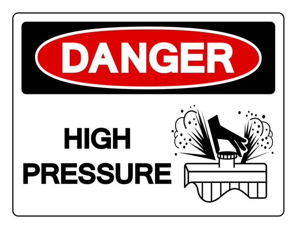 Danger High Pressure Symbol Sign Vector Illustration Isolate White Background — ストックベクタ