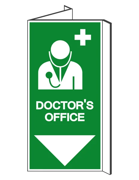 医生办公室符号签名 矢量图解 白色背景标签隔离 Eps10 — 图库矢量图片