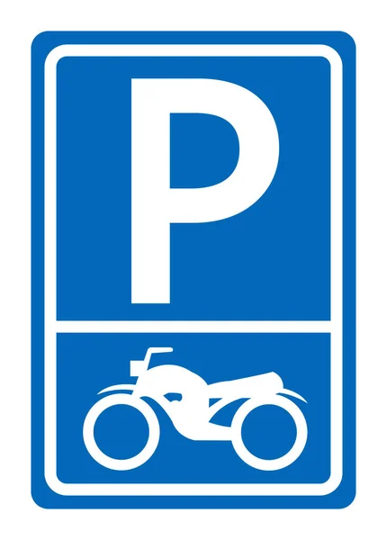 Signe Symbole Stationnement Moto Illustration Vectorielle Isoler Sur Étiquette Fond — Image vectorielle