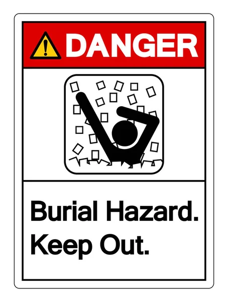 Danger Burial Hazard Keep Out Symbol Sign Vector Illustration Isolated — Stock Vector