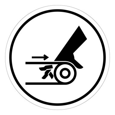 Hand Entanglement Belt Drive Of Circle Symbol Sign, Vector Illustration, Isolate On White Background Label .EPS10 