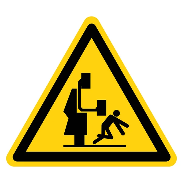Crush Pich Hazard Symbol Sign Vector Illustration Isolate White Background — Stok Vektör