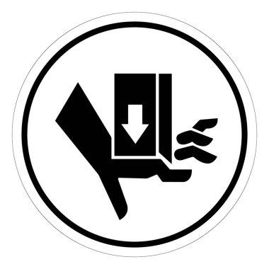 Hand Crush Force From Above Of Circle Symbol Sign, Vector Illustration, Isolate On White Background Label .EPS10 