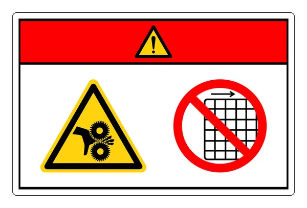 Danger Cutting Fingers Rotating Blades Remove Guard Symbol Sign Vector — Stockvector