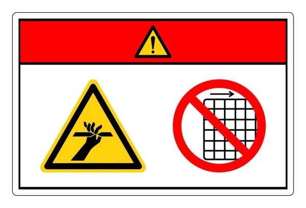 Danger Cutting Fingers Remove Guard Symbol Sign Vector Illustration Isolate — 图库矢量图片