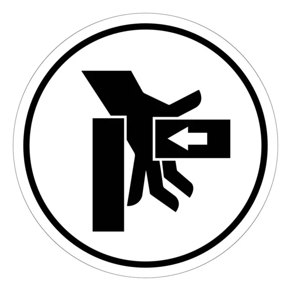 Hand Crush Force Right Circle Symbol Sign Vector Illustration Isolate — Stockvektor