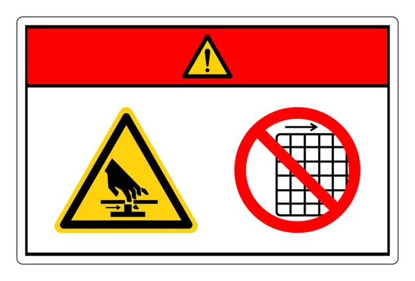 Damger Cutting Hand Moving Parts Remove Guard Symbol Sign Vector — ストックベクタ