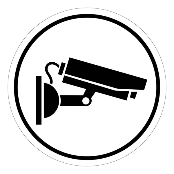Segno Del Simbolo Della Telecamera Sicurezza Cctv Illustrazione Vettoriale Isolare — Vettoriale Stock