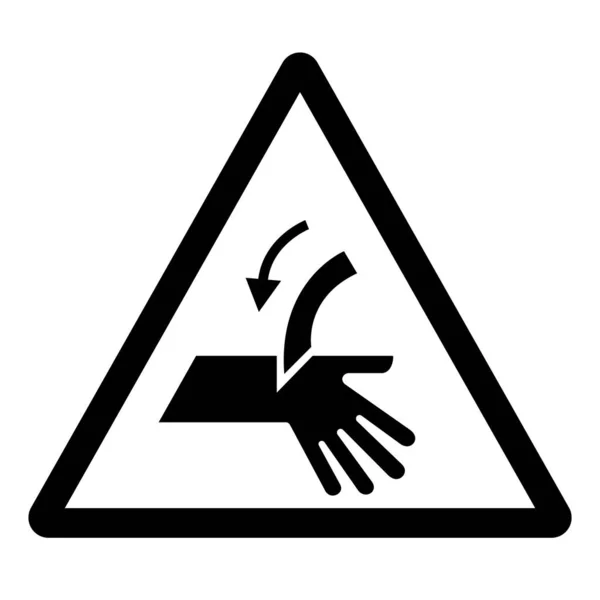 Aviso Que Corta Sinal Símbolo Mão Ilustração Vetor Isolar Etiqueta — Vetor de Stock