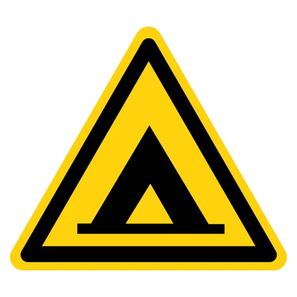 Signe Symbole Aire Camping Tente Illustration Vectorielle Isolement Sur Étiquette — Image vectorielle
