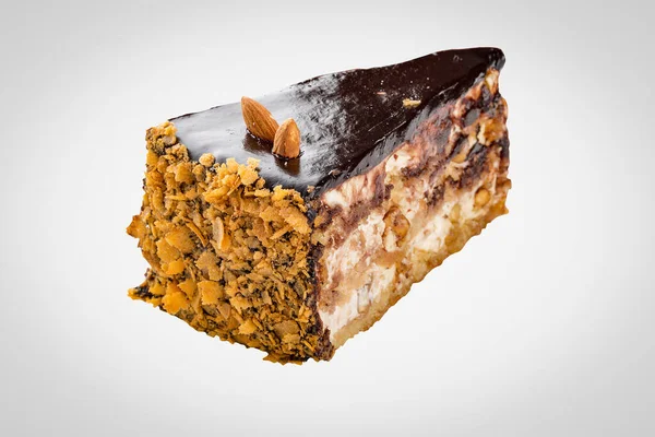 Karamellás Torta Csokoládécukormáz — Stock Fotó